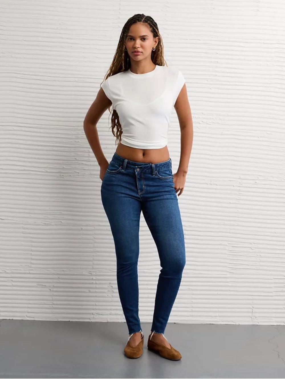 American Eagle Curvy High-Waisted Jegging Size 14 Short Simply Dark